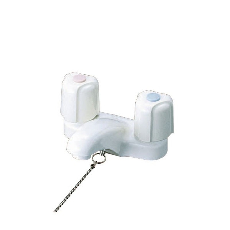 KVK 2300528 寒 洗面2ハンドル混合栓 栓付 KM66Z 1個（ご注文単位1個）【直送品】