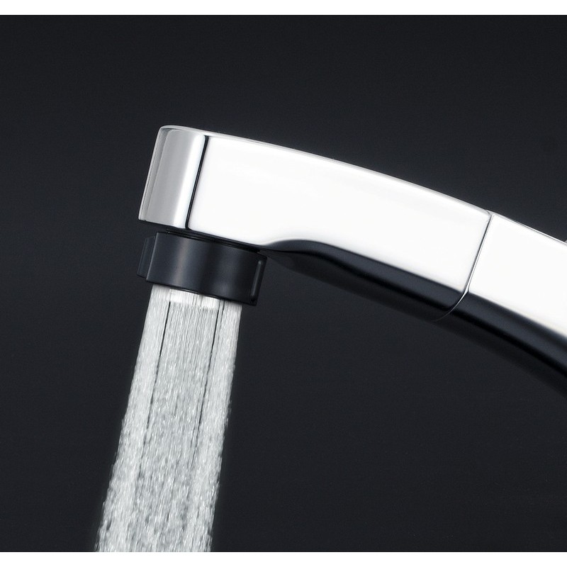 KVK 2300852 洗面シャワー付混合栓 eレバー KM8001TFEC 1個（ご注文単位1個）【直送品】