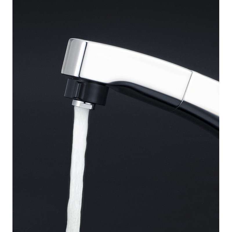 KVK 2300852 洗面シャワー付混合栓 eレバー KM8001TFEC 1個（ご注文単位1個）【直送品】