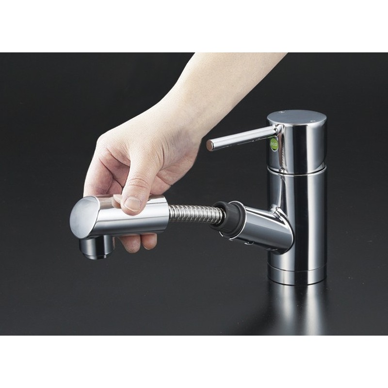 KVK 2302484 洗面用混合栓 eレバー KM8021TEC 1個(ご注文単位1個)【直送品】