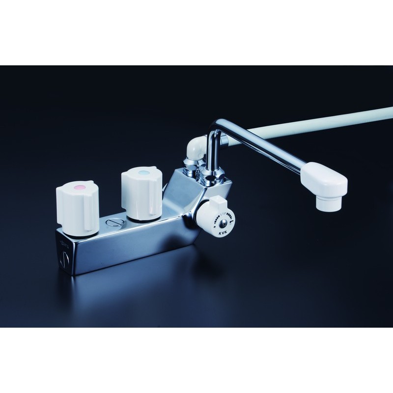 KVK 2302559 デッキ一時止水付2ハンドルシャワー KF207RN 1個（ご注文単位1個）【直送品】