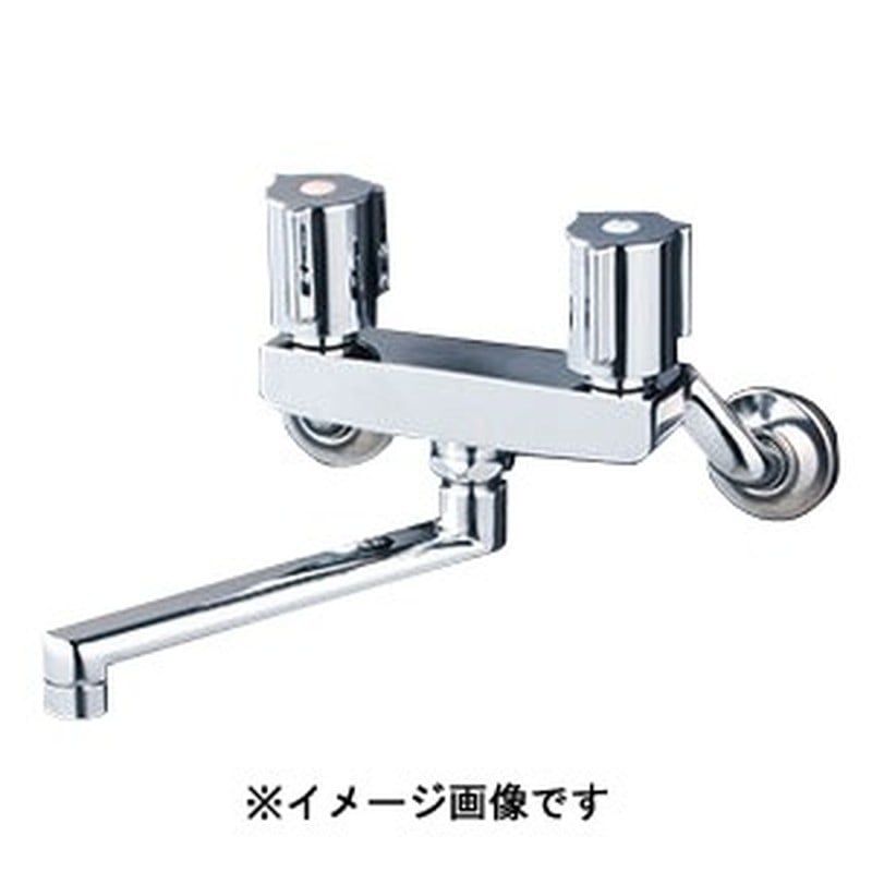 KVK 2302848 2ハンドル混合栓240mmパイプ付 KM140EXNR2 1個（ご注文単位1個）【直送品】