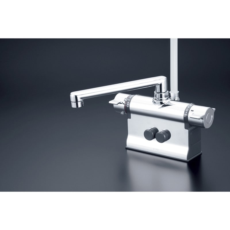 KVK 2303130 デッキ形サーモスタット式シャワー240mmパイプ付 KF3011ZTR2HS 1個（ご注文単位1個）【直送品】