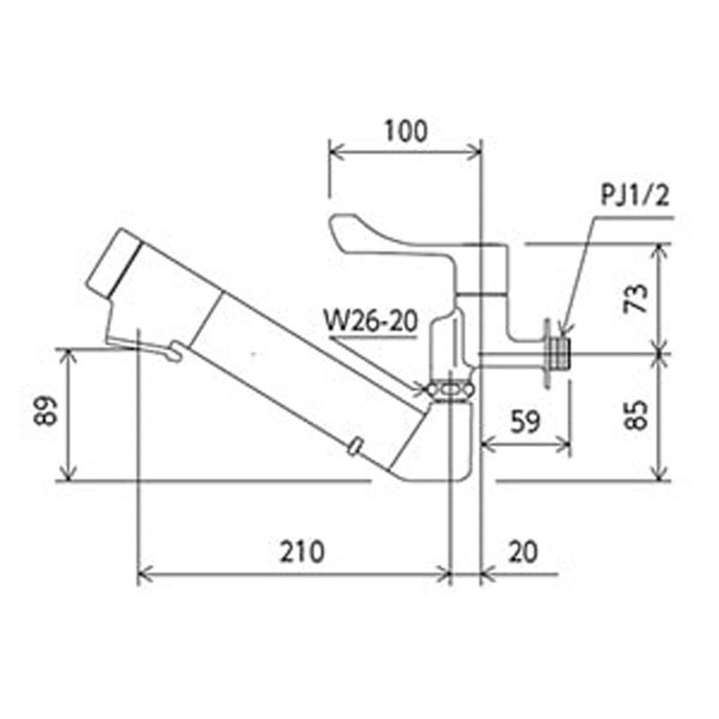 KVK 2303215 浄水器内蔵用水栓 K1610ZN2 1個(ご注文単位1個)【直送品】