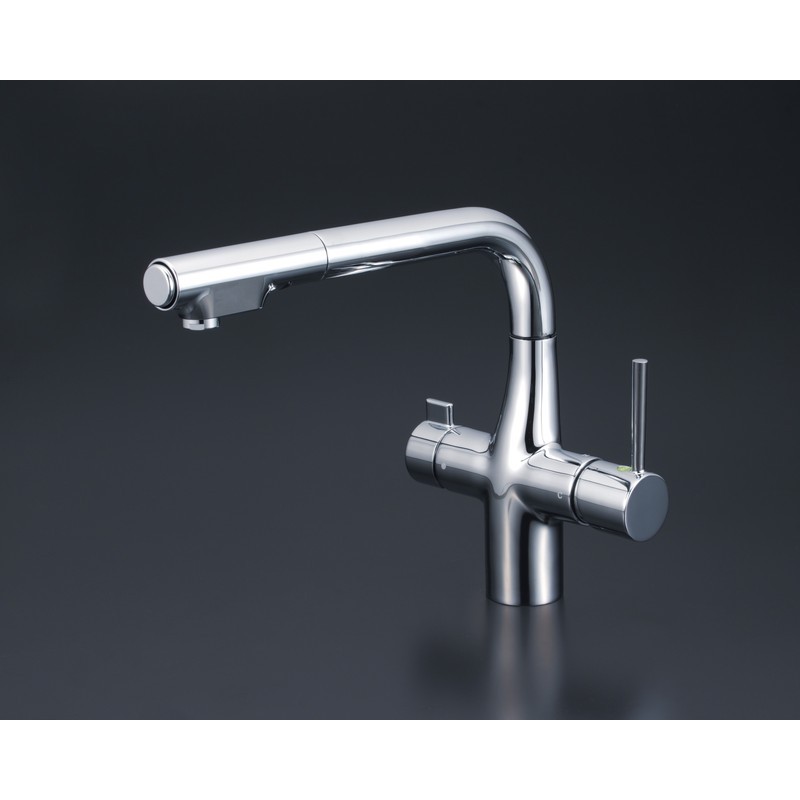 KVK 2302455 浄水器付シャワー付混合栓 e KM6121SCEC 1個（ご注文単位1個）【直送品】