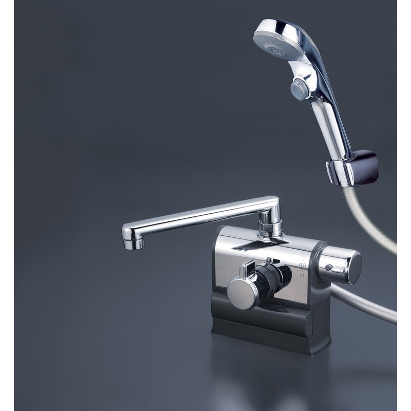 KVK 2302323 デッキ形サーモシャワー右240メッキ KF3008RR2S2 1個（ご注文単位1個）【直送品】