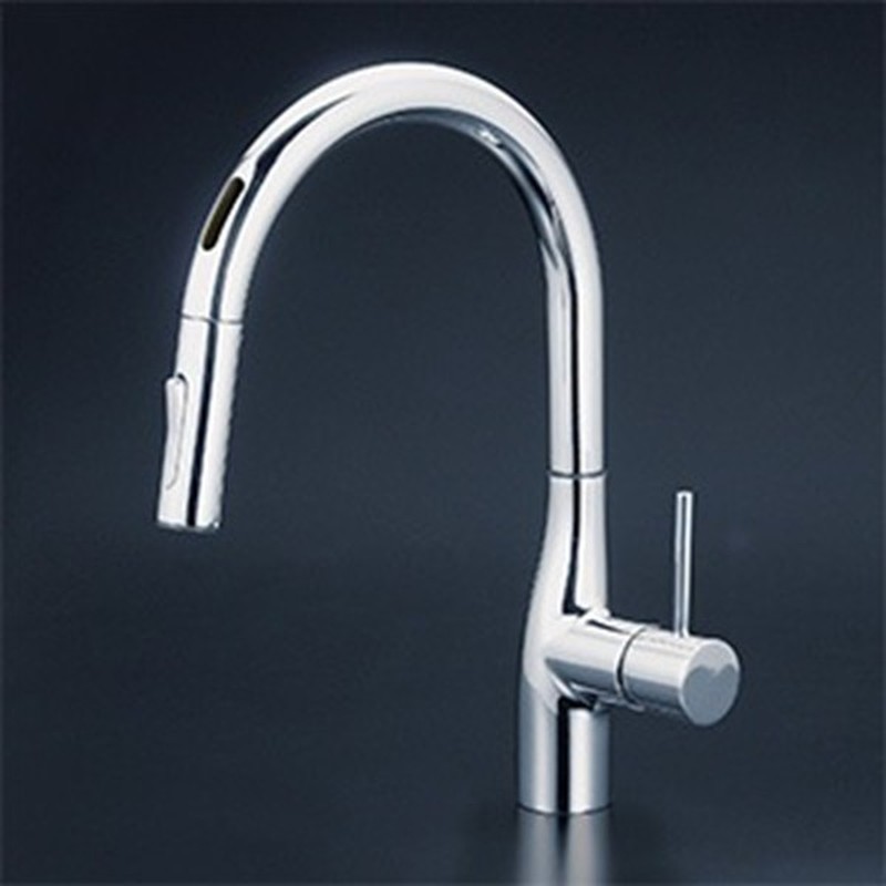 KVK 2302889 寒シングルシャワー付混合栓センサー付 電池 KM6071ZDEC 1個（ご注文単位1個）【直送品】