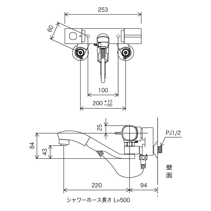 KVK 2302067 サーモ混合栓 FTB100KWSFT 1個（ご注文単位1個）【直送品】