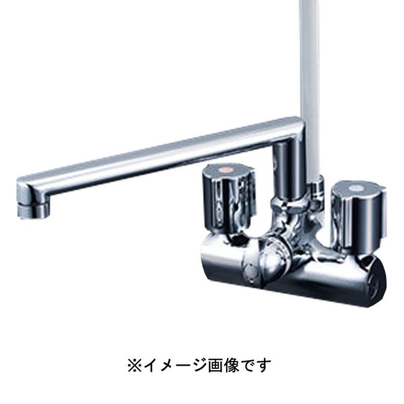 KVK 2302552 デッキ一時止水付2ハンドルシャワー KF206ZGN 1個（ご注文単位1個）【直送品】