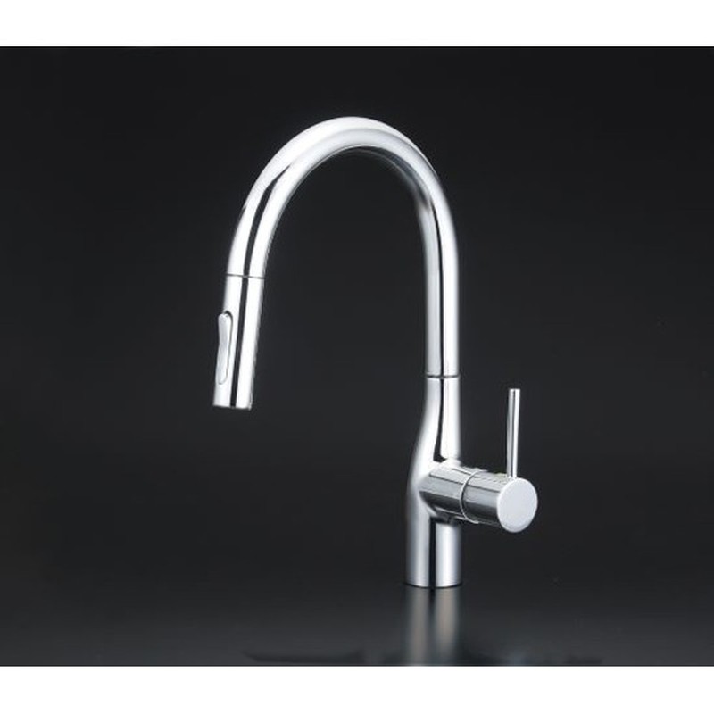 KVK 2302629 流し台用シングルレバー式シャワー付混合栓撥水 KM6061ECHS 1個（ご注文単位1個）【直送品】