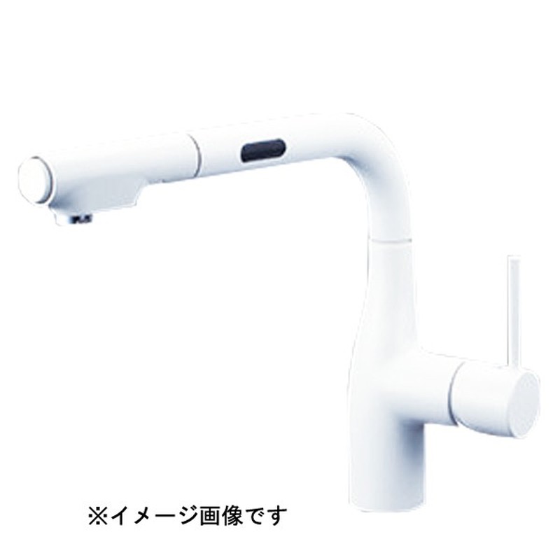 KVK 2302920 シングルシャワー付混合栓 マットホワイト KM6111ECM4 1個（ご注文単位1個）【直送品】