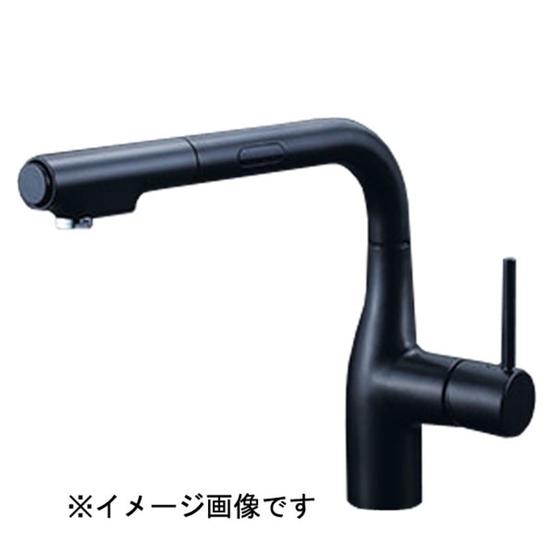 KVK 2302921 シングルシャワー付混合栓 マットブラック KM6111ECM5 1個（ご注文単位1個）【直送品】