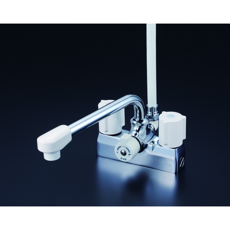 KVK 2302553 デッキ一時止水付2ハンドルシャワー KF205N 1個（ご注文単位1個）【直送品】