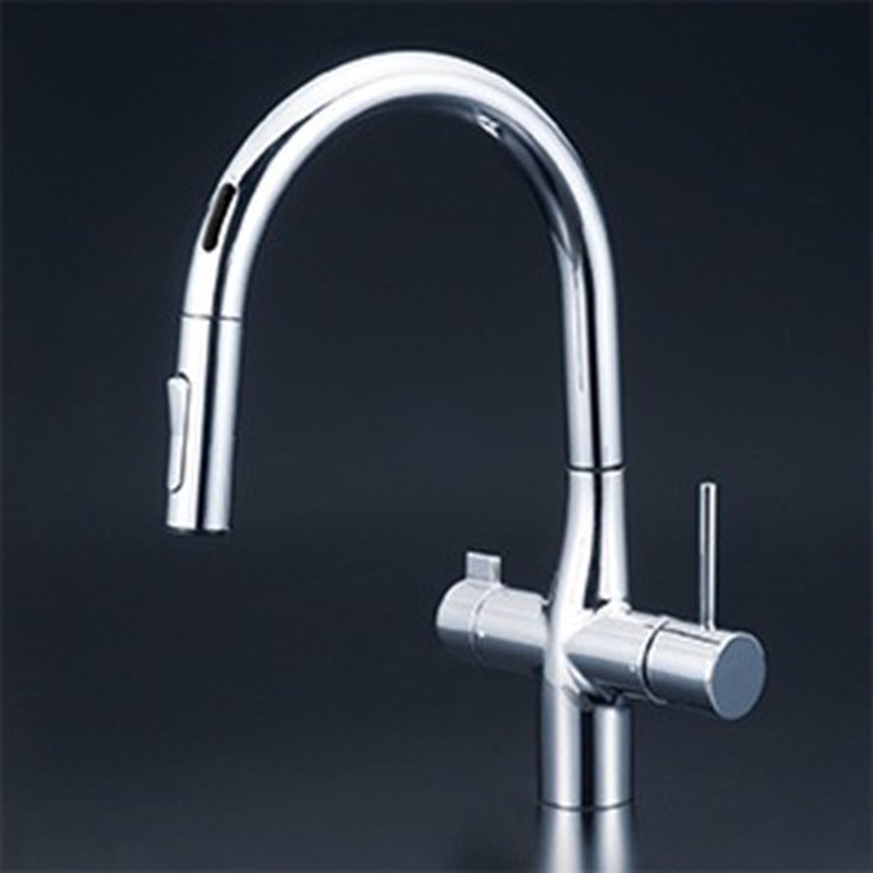 KVK 2302894 ビルトイン浄水器用シングルシャワー付混合栓 電池 KM6091DEC 1個（ご注文単位1個）【直送品】