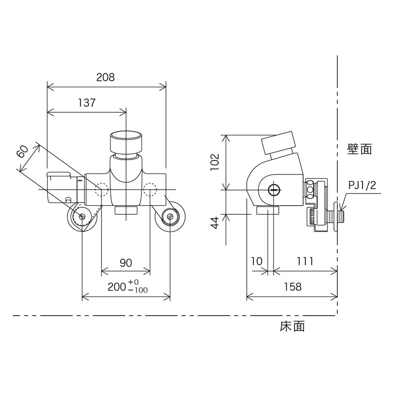 KVK 2302071 自閉サーモスタット KM3040N 1個（ご注文単位1個）【直送品】