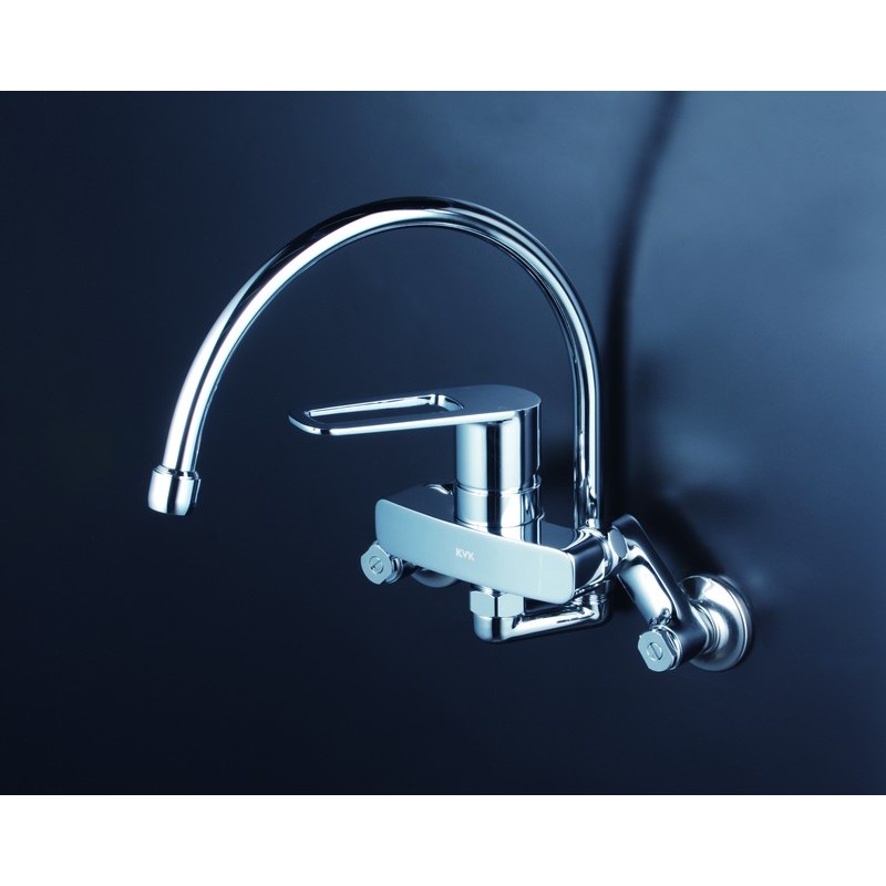 KVK 2302106 スワン型パイプ シングル混合栓 MSK110KRGT 1個（ご注文単位1個）【直送品】