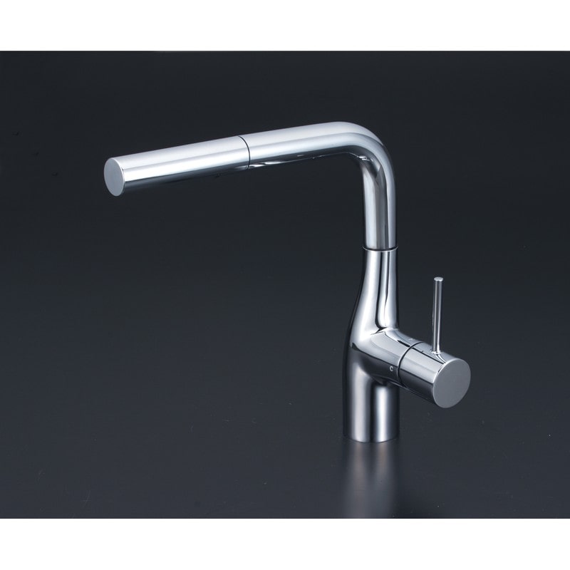 KVK 2302637 流し台用シングルレバー式混合栓撥水 KM6161ECHS 1個(ご注文単位1個)【直送品】