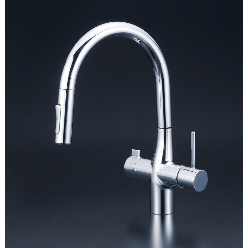 KVK 2302591 ビルトイン浄水器用シングルシャワー付混合栓 KM6081SCECHS 1個（ご注文単位1個）【直送品】