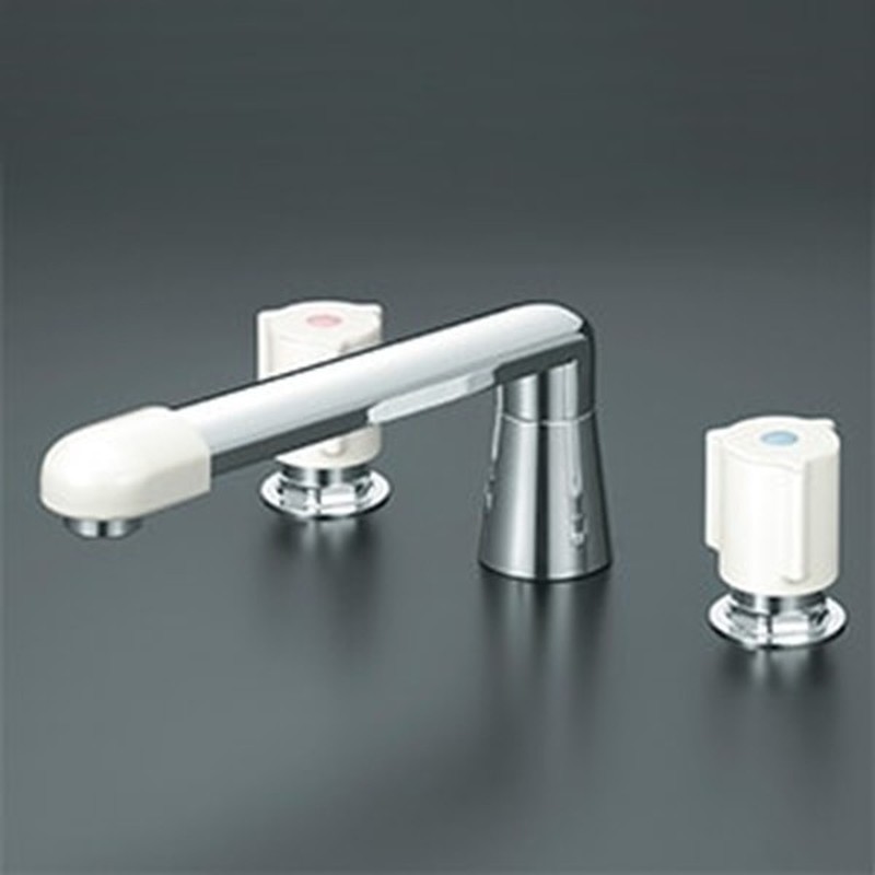 KVK 2302846 2ハンドル混合栓ナット接続 KM84CU2 1個（ご注文単位1個）【直送品】