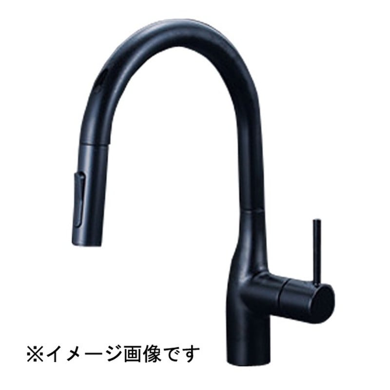 KVK 2302888 シングルシャワー付混合栓 マットブラック KM6071ECM5 1個（ご注文単位1個）【直送品】