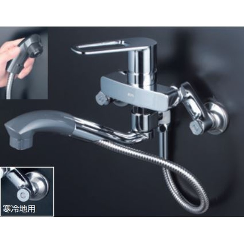 KVK 2302113 寒シングルレバーシャワー混合栓 FSK110KZSFT 1個（ご注文単位1個）【直送品】