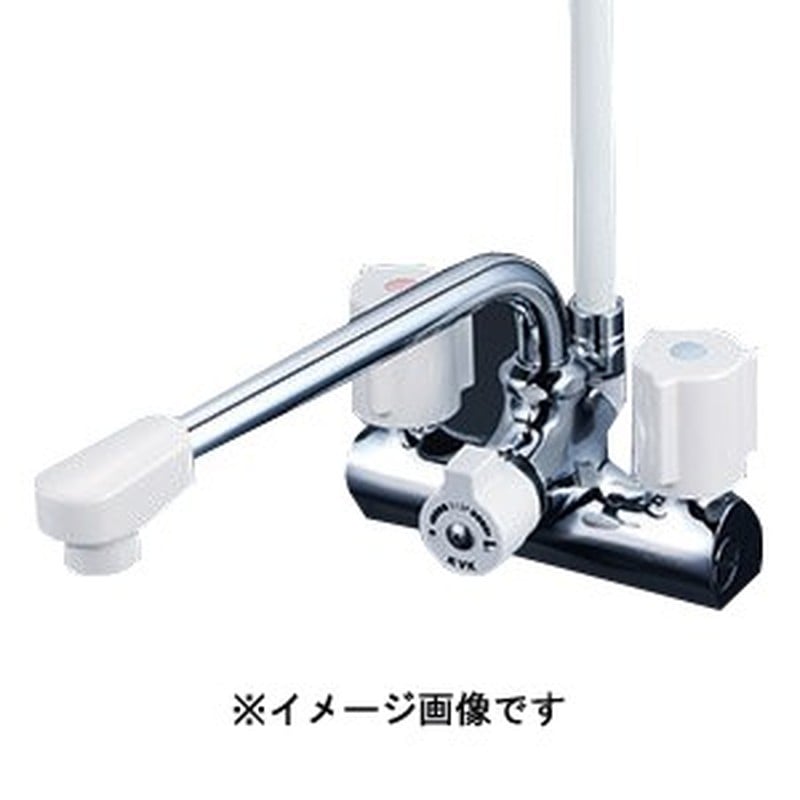KVK 2302556 デッキ一時止水付2ハンドルシャワー KF206ZN 1個（ご注文単位1個）【直送品】