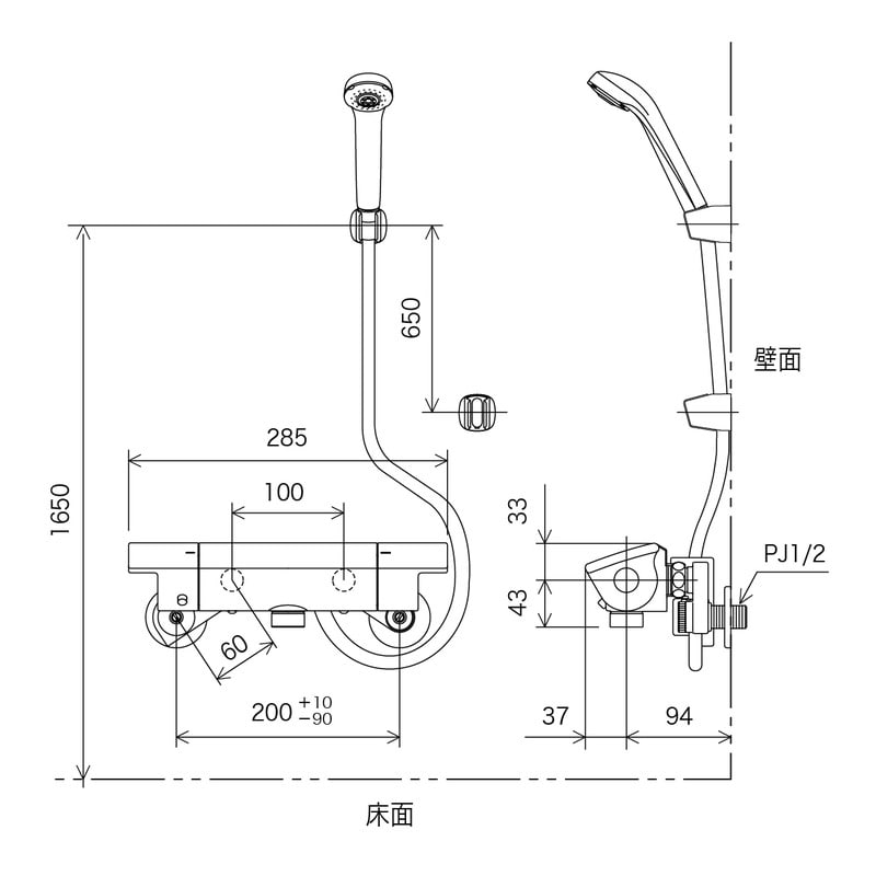 KVK 2300457 サーモシャワーeシャワーnf KF3050 1個(ご注文単位1個)【直送品】