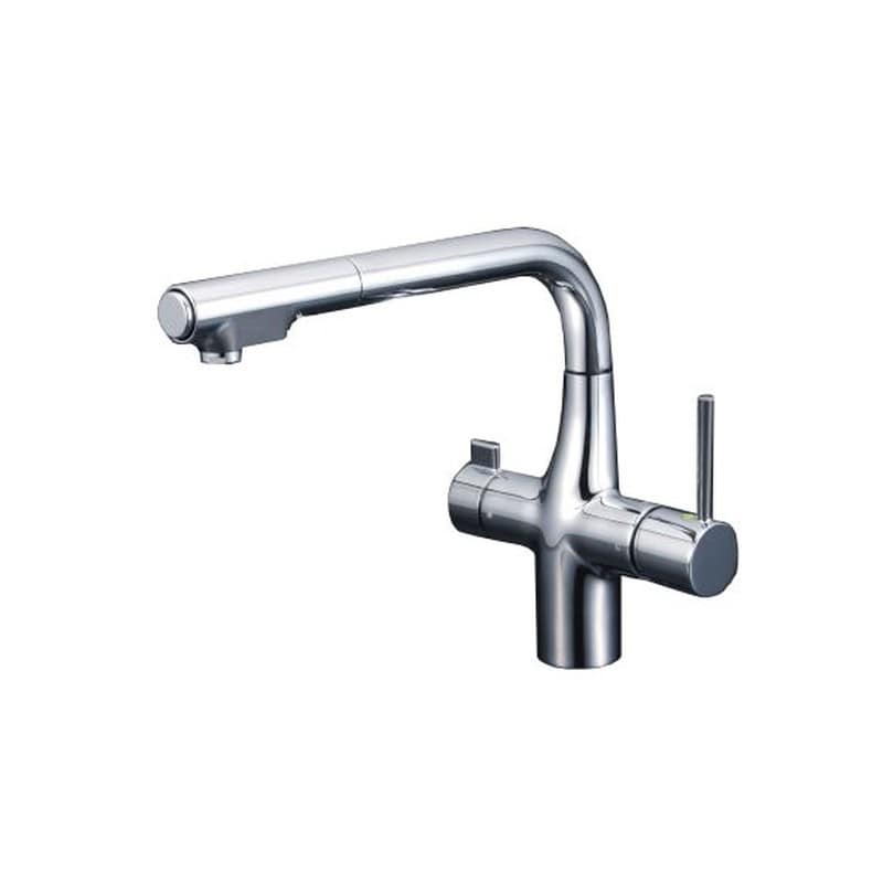 KVK 2302624 ビルトイン浄水器用シングルシャワー付混合栓 KM6121ECHS 1個（ご注文単位1個）【直送品】