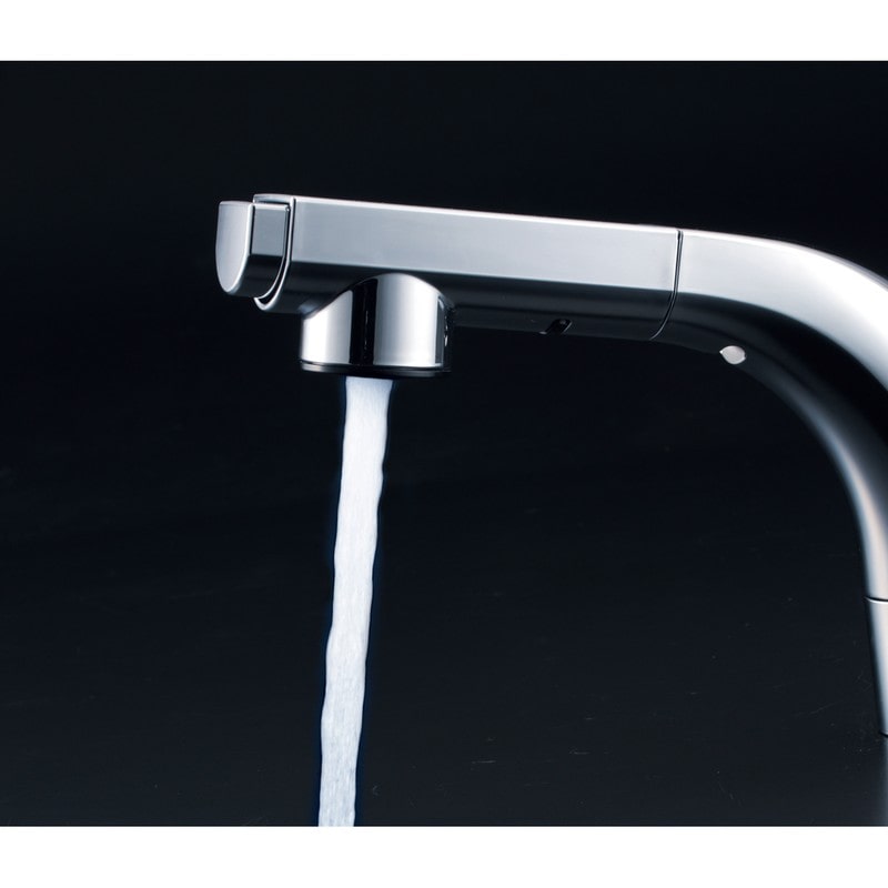 KVK 2302643 洗面用シングルレバー式シャワーeレバー撥水 FSL120DZETHS 1個(ご注文単位1個)【直送品】