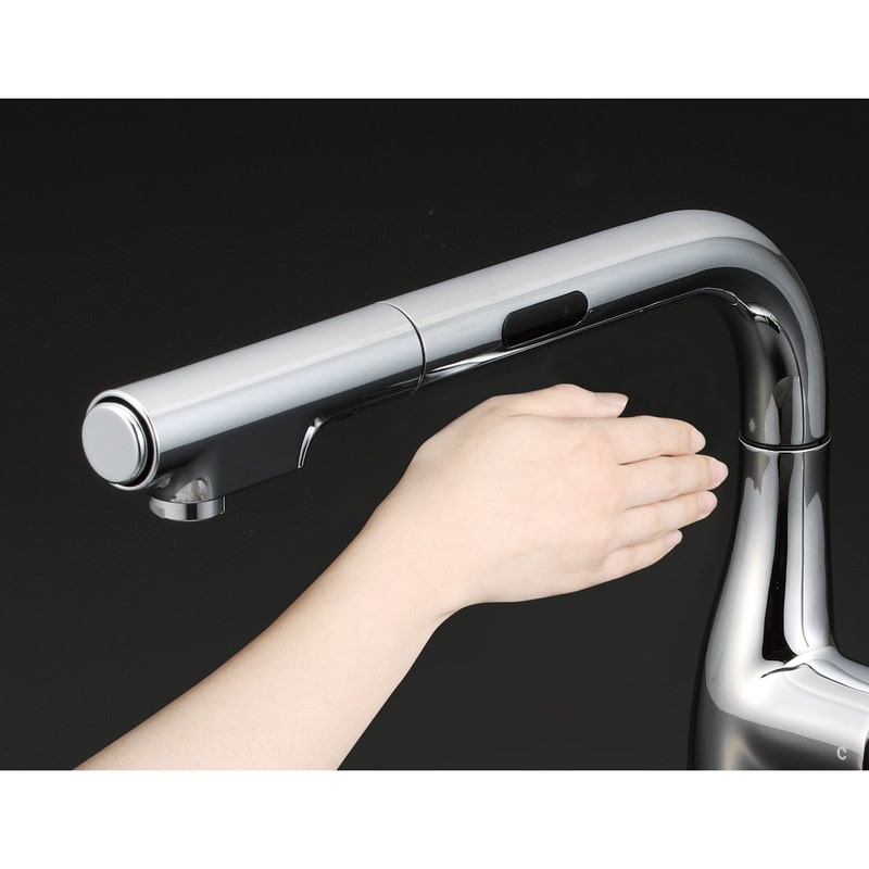 KVK 2302631 流し台用シングルレバー式シャワー付混合栓 KM6111ECHS 1個(ご注文単位1個)【直送品】