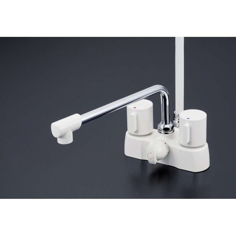KVK 2302310 寒 デッキ形2ハンドルシャワー KF2008ZG3 1個（ご注文単位1個）【直送品】