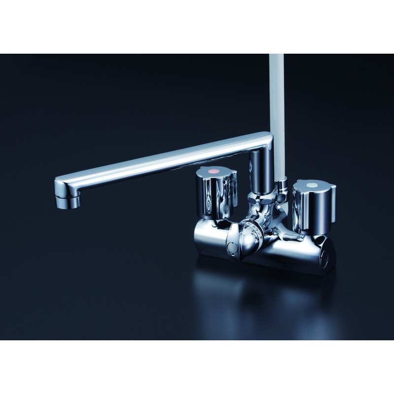 KVK 2302551 デッキ一時止水付2ハンドルシャワー KF206GN 1個（ご注文単位1個）【直送品】