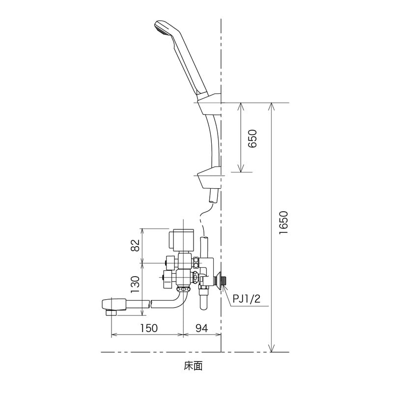KVK 2300260 ソーラー2ハンドルシャワー 併用形 KF51C3 1個(ご注文単位1個)【直送品】