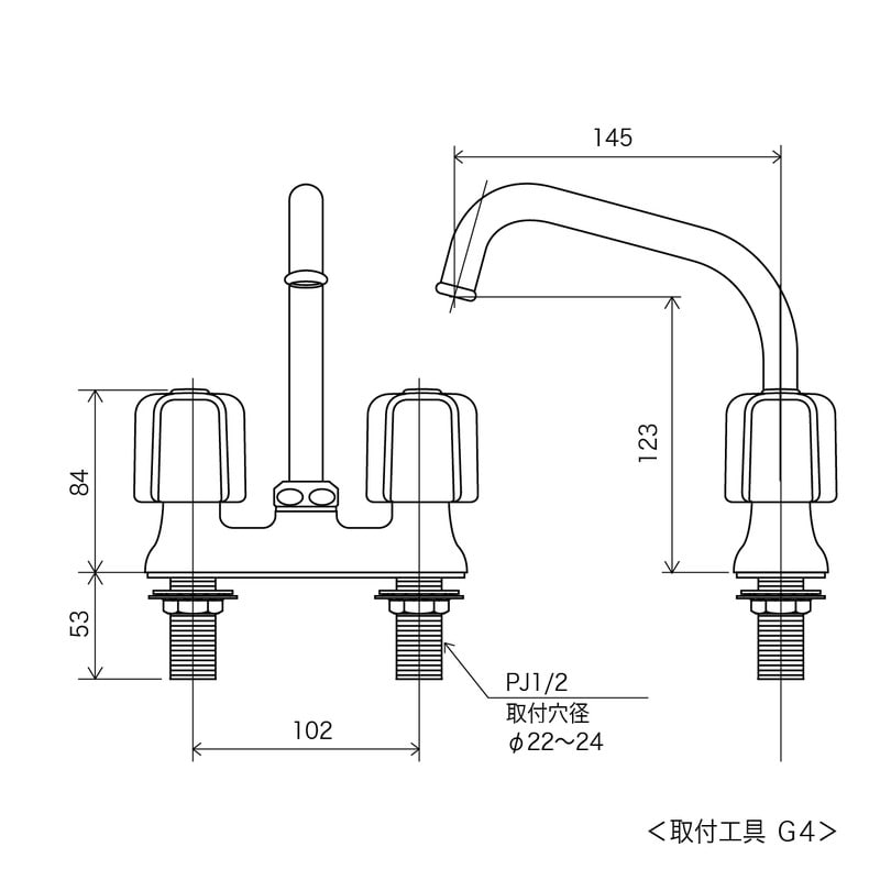KVK 2300495 流し台2ハンドル混合栓 KM17NE 1個（ご注文単位1個）【直送品】