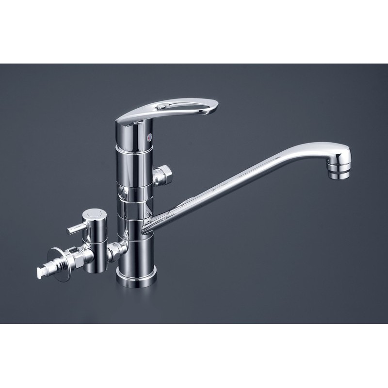 KVK 2300732 流し台混合栓 止水栓付 KM5041CTTU2 1個（ご注文単位1個）【直送品】