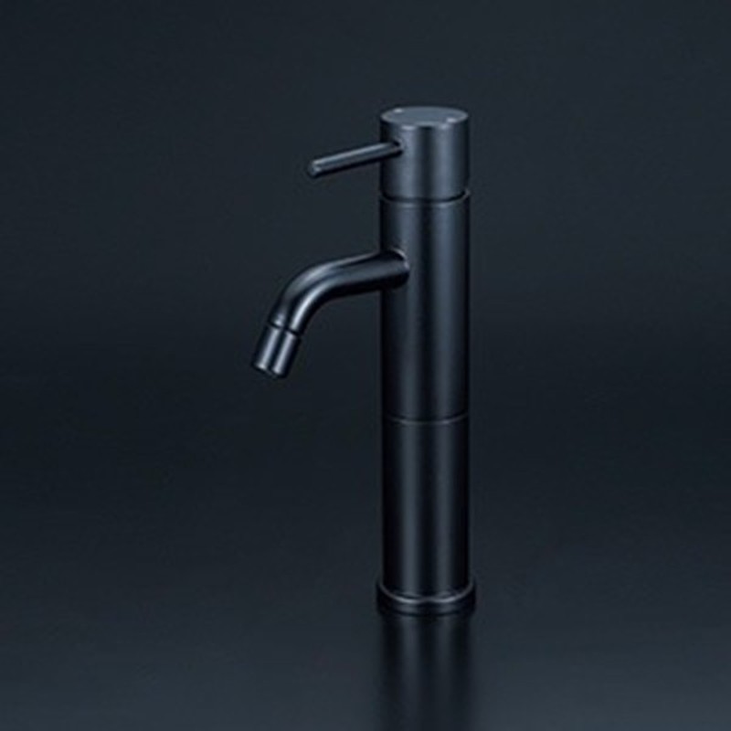 KVK 2302949 シングル混合栓 ロングボディ マットブラック KM7051LM5 1個（ご注文単位1個）【直送品】