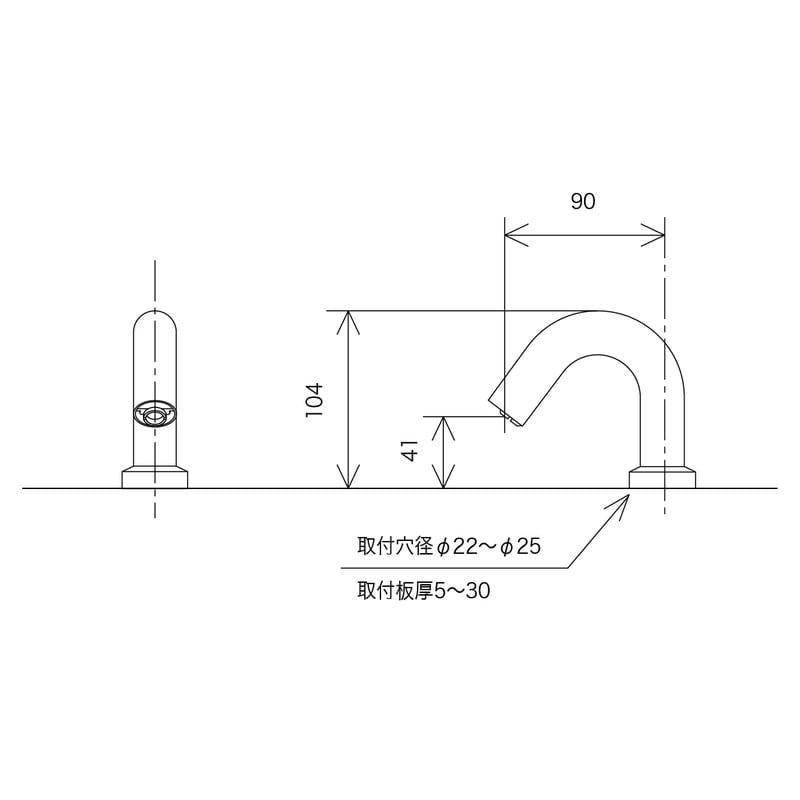 KVK 2302248 センサー水栓 電池式 E1700D 1個(ご注文単位1個)【直送品】