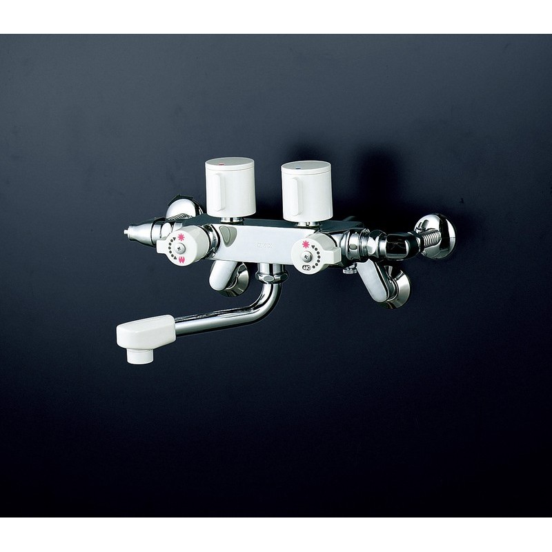 KVK 2300514 ソーラー2ハンドル混合栓 併用形 KM53N3 1個（ご注文単位1個）【直送品】