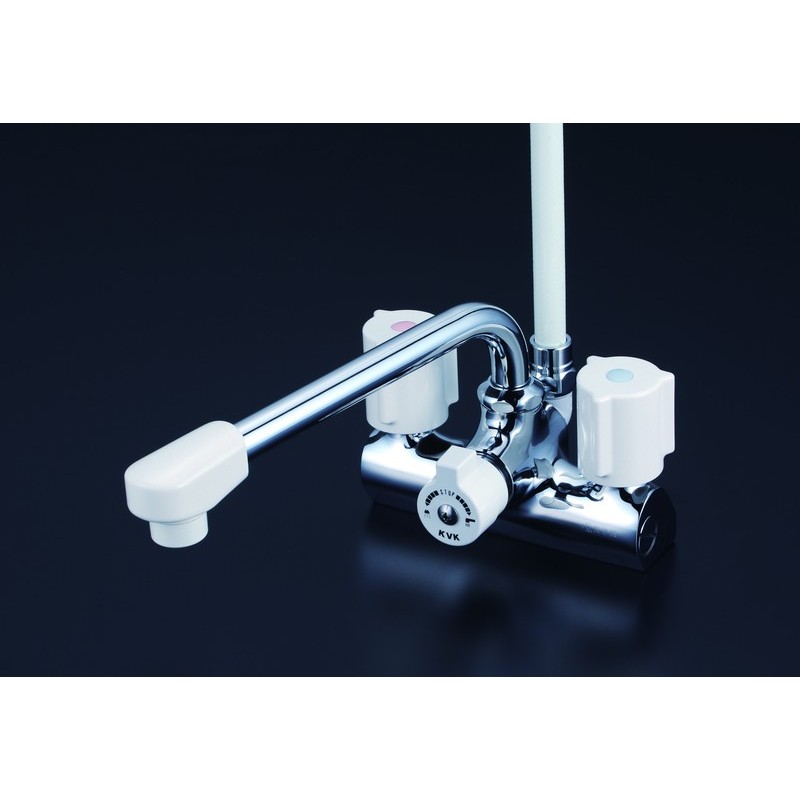 KVK 2302555 デッキ一時止水付2ハンドルシャワー KF206N 1個（ご注文単位1個）【直送品】
