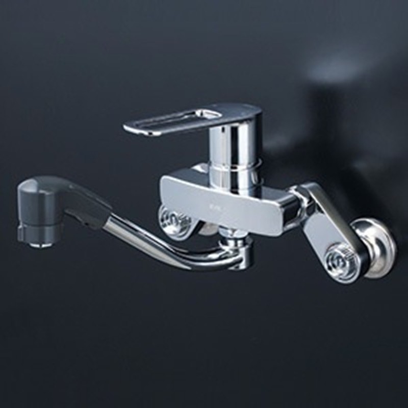 KVK 2302988 寒シングルシャワー付混合栓楽付王eレバー MSK110KZERFKT 1個（ご注文単位1個）【直送品】