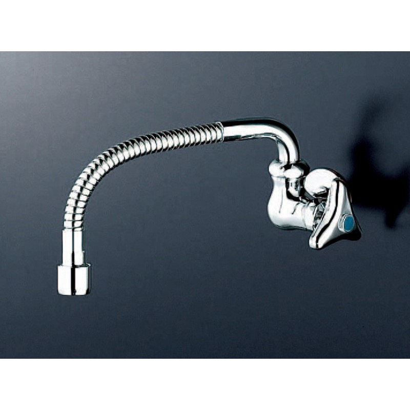 KVK 2300074 横自在水栓 フレキP付 K10FL 1個（ご注文単位1個）【直送品】