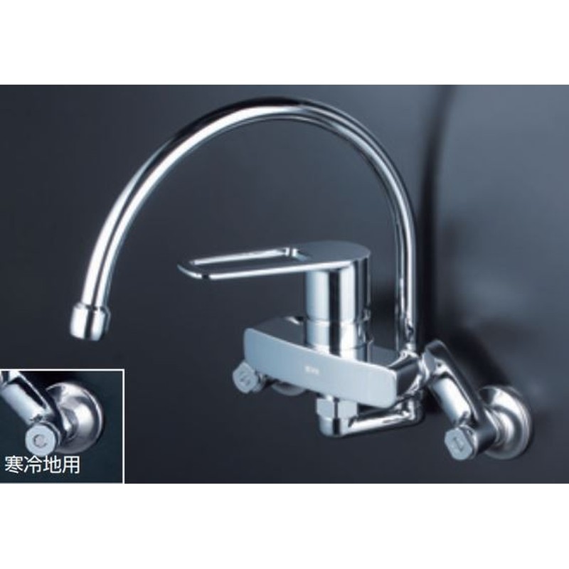 KVK 2302107 寒スワンパイプシングル混合栓 MSK110KZRGT 1個(ご注文単位1個)【直送品】