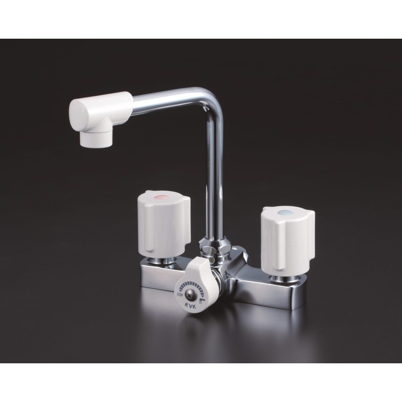 KVK 2302173 一時止水2ハンドル混合栓 KM14E 1個(ご注文単位1個)【直送品】