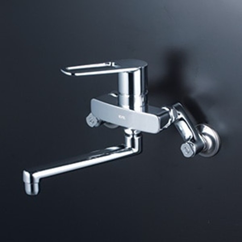 KVK 2302984 シングル混合栓eレバー 240mmパイプ付 MSK110KER2T 1個(ご注文単位1個)【直送品】