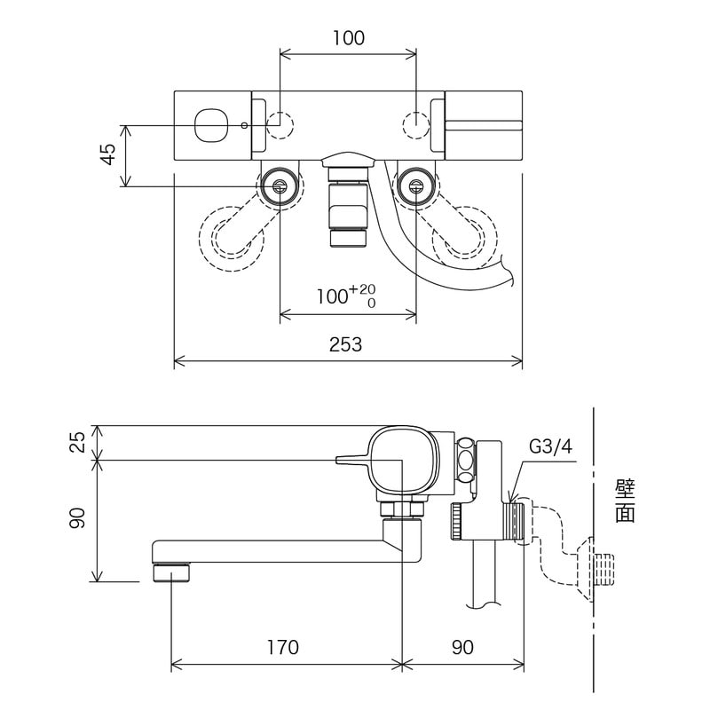KVK 2302057 取替サーモシャワー FTB100KTKT 1個（ご注文単位1個）【直送品】