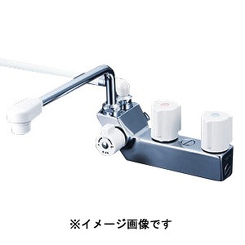 KVK 2302809 寒デッキ型一時止水付2ハンドルシャワー KF207ZNR3 1個（ご注文単位1個）【直送品】