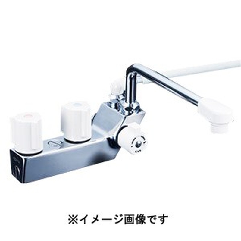 KVK 2302810 寒デッキ型一時止水付2ハンドルシャワー KF207ZRNR3 1個（ご注文単位1個）【直送品】