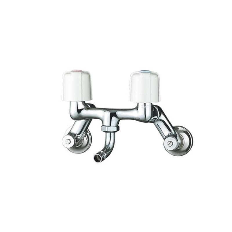 KVK 2300506 寒 2ハンドル混合栓 ワンタッチN付 KM33N3WB 1個（ご注文単位1個）【直送品】