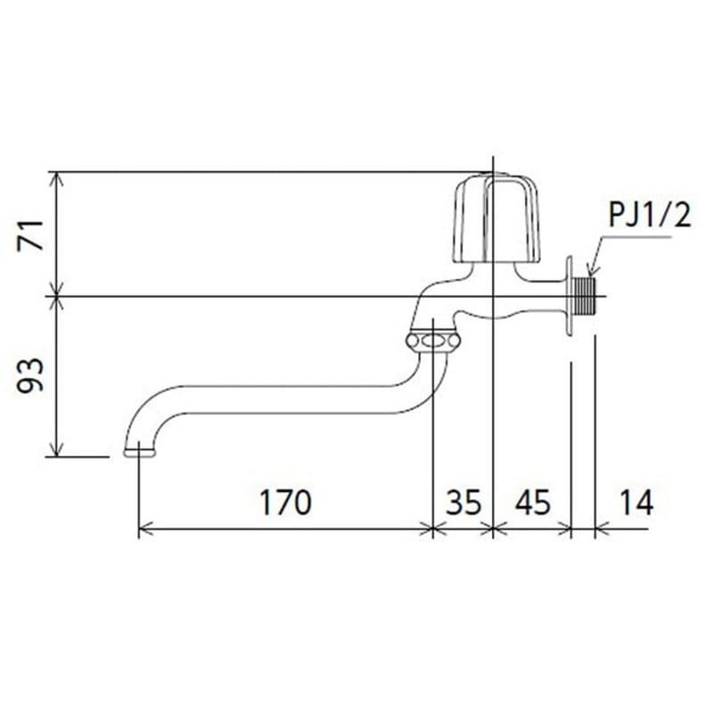 KVK 2302696 自在水栓 青キャップ付 K3ED 1個（ご注文単位1個）【直送品】