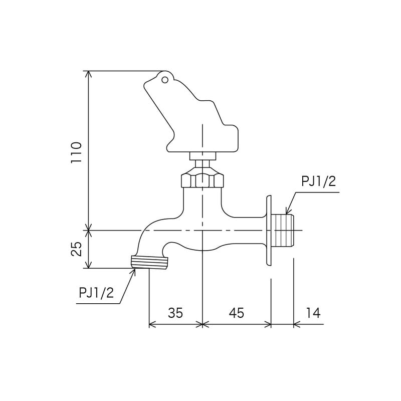 KVK 2300180 ガーデニング水栓 カエル付 K126B 1個（ご注文単位1個）【直送品】